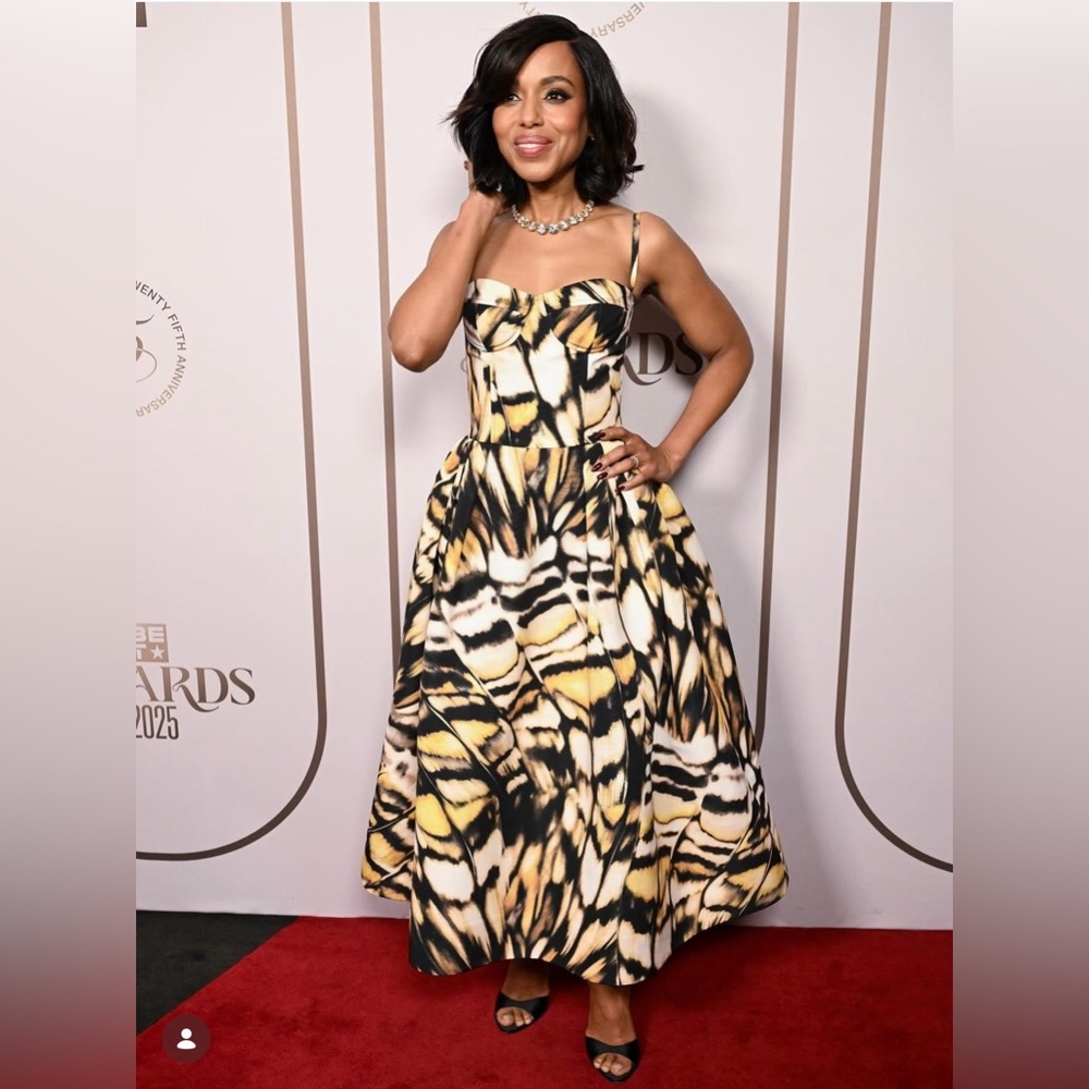 NWT Authentic Oscar de la Renta Abstract Butterfly Faille Dress Size 0